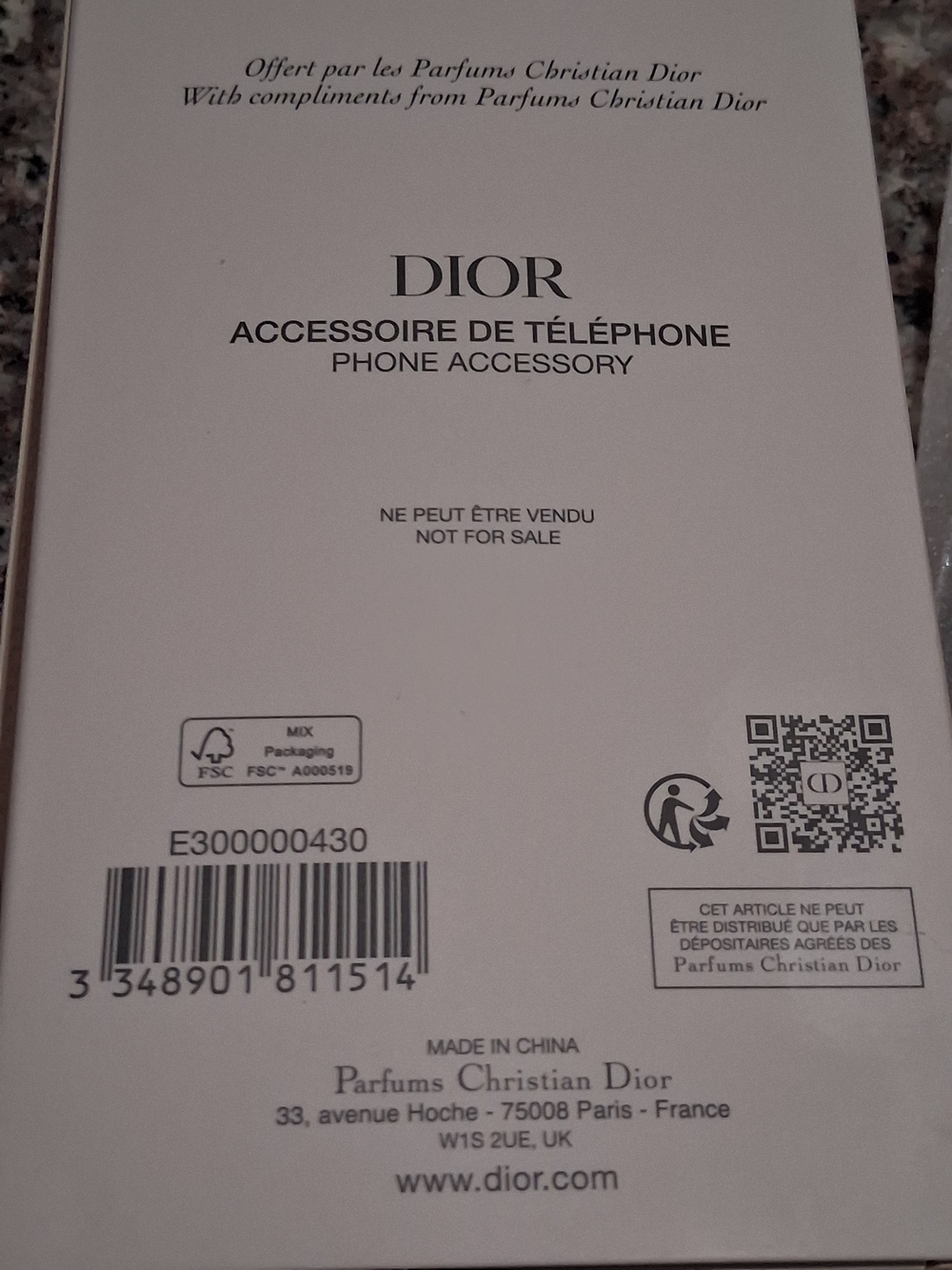 Dior Compact Selfie Cell Phone Light — Black and White (GWP) VERY Nice.New - Picture 4 of 4